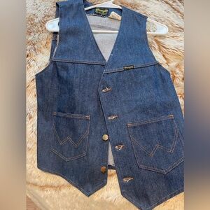 VINTAGE WRANGLER denim Vest Medium SOLD